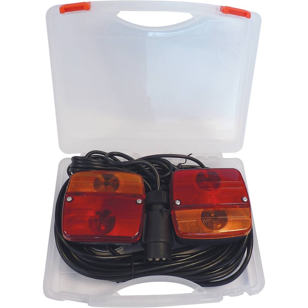 Kit de signalisation arrière 12V 12m magnétique entre feux 4m - boîte PVC SODIFLASH - 16468