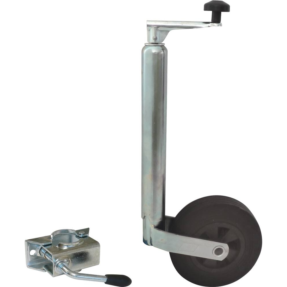 Roue jockey jante PVC 48mm course de 170mm 150kg + bride 48mm - 16532