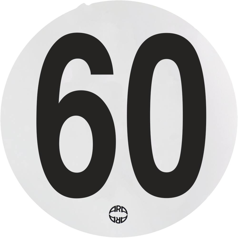 Disque adhésif de limitation de vitesse 60 km/h 192mm - 16556