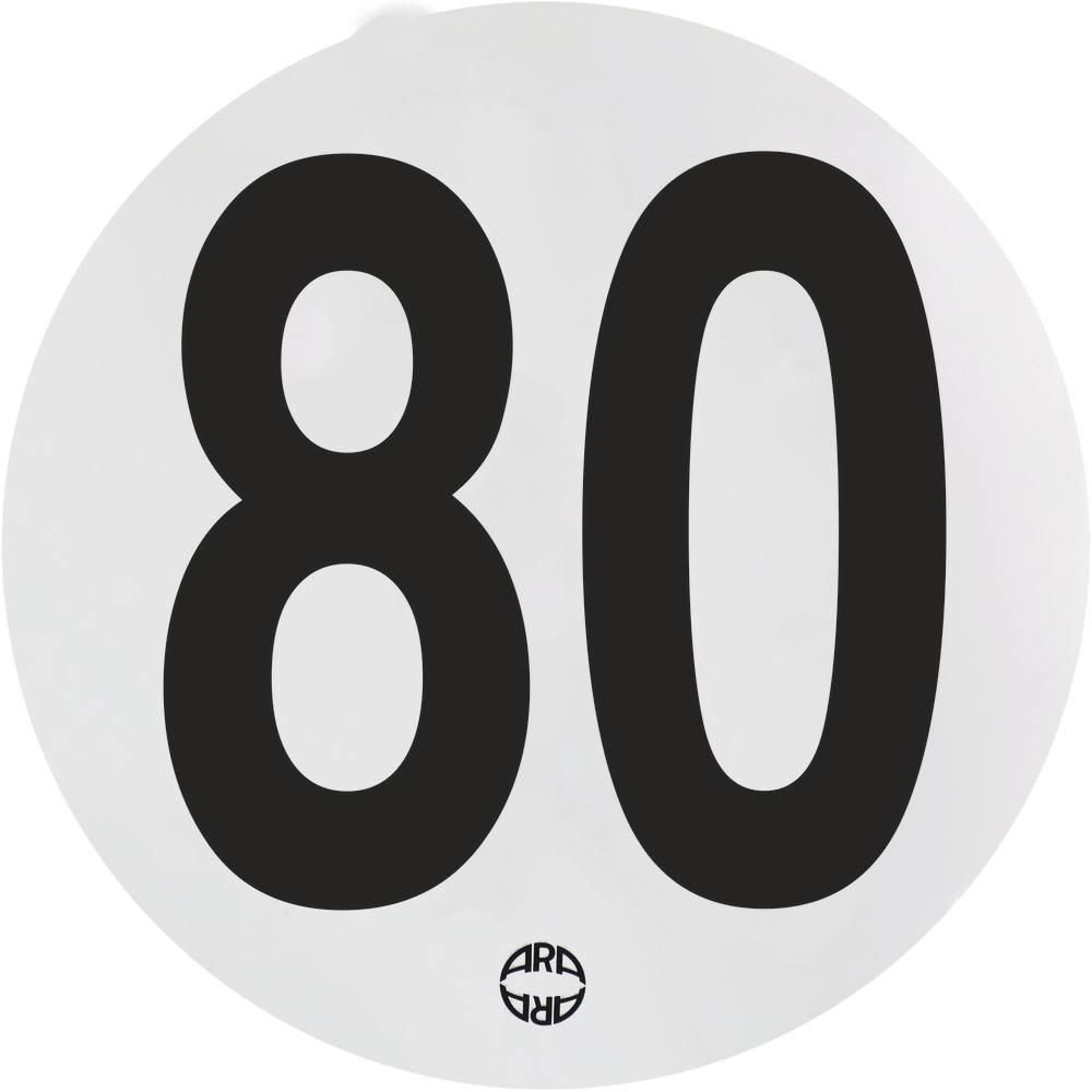 Disque adhésif de limitation de vitesse 80 km/h 192mm - 16560