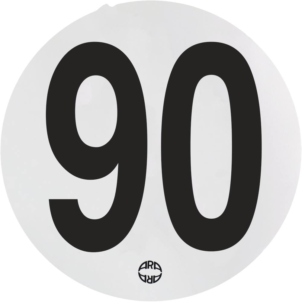 Disque adhésif de limitation de vitesse 90 km/h 192mm - 16562