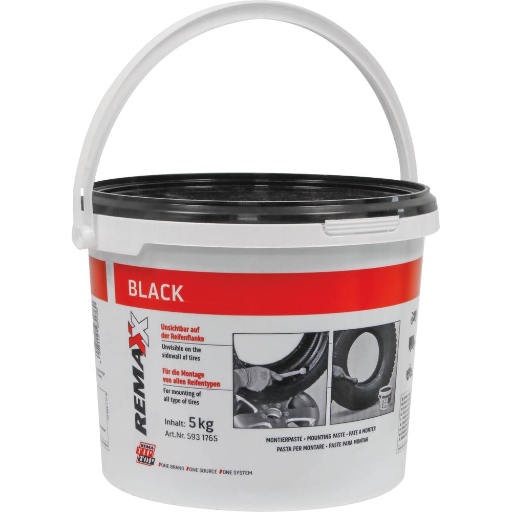 Crème de montage noir pour pneus - seau de 5kg REMA TIP TOP - 16665