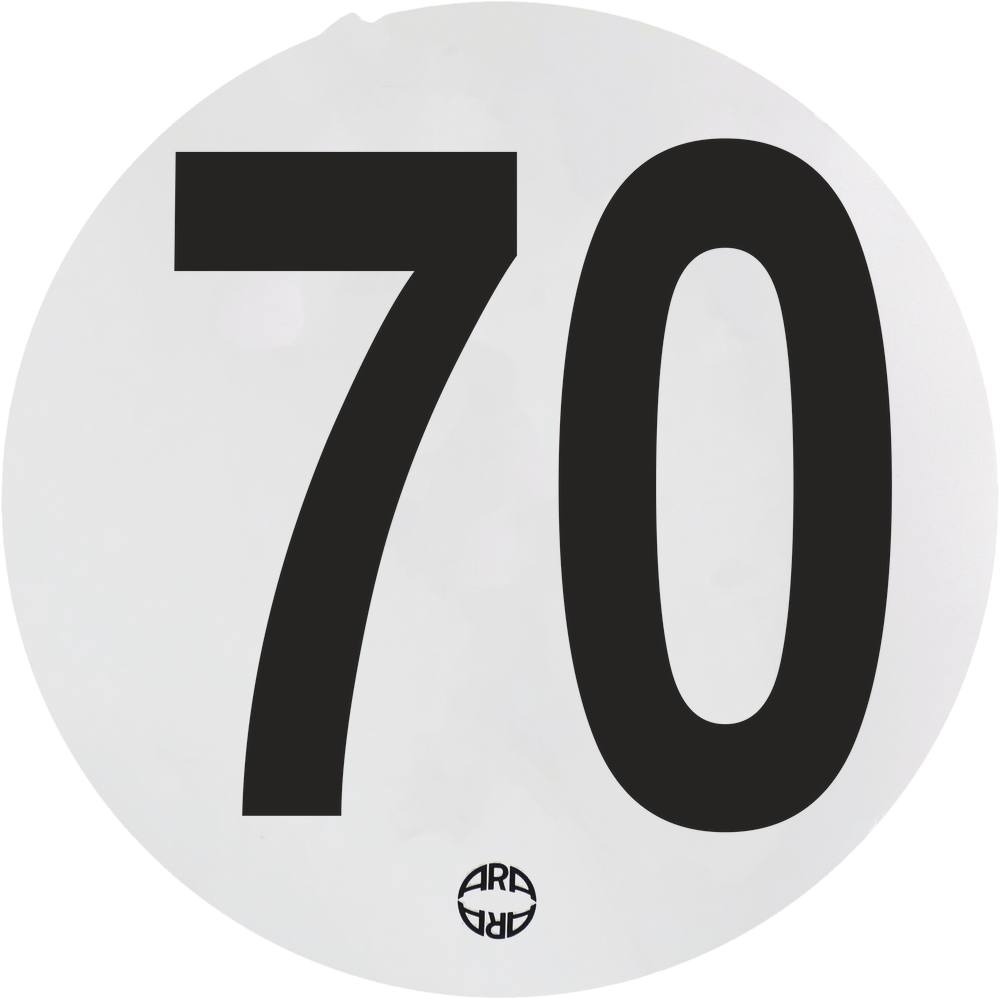 Disque adhésif de limitation de vitesse 70 km/h 192mm - 16739