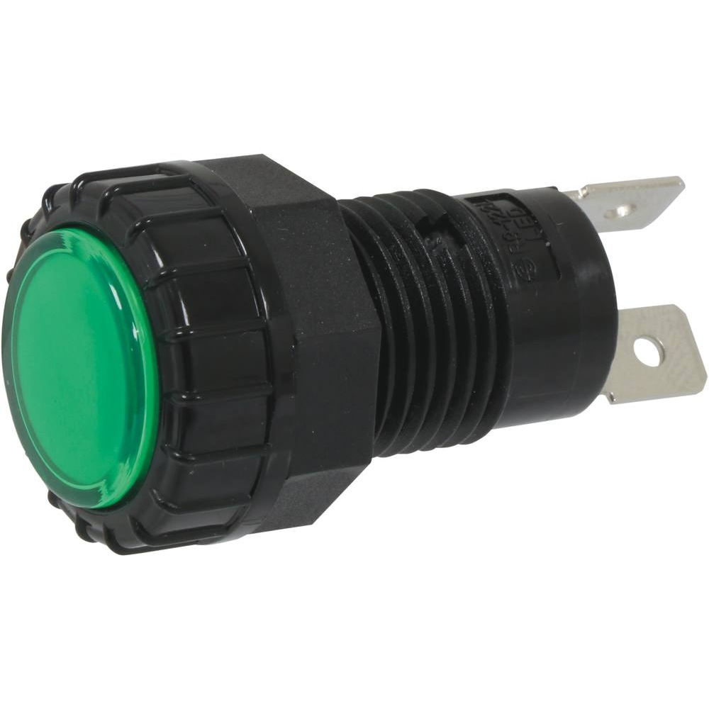 Voyant rond illuminé vert avec ampoule LED SODELEC - 16741