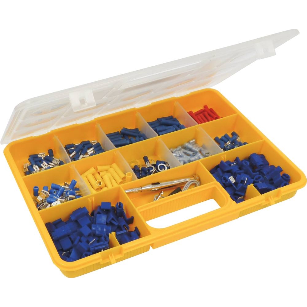 Cosse isolée + 1 testeur 6/12/24V - coffret de 301 pcs SODELEC - 16797