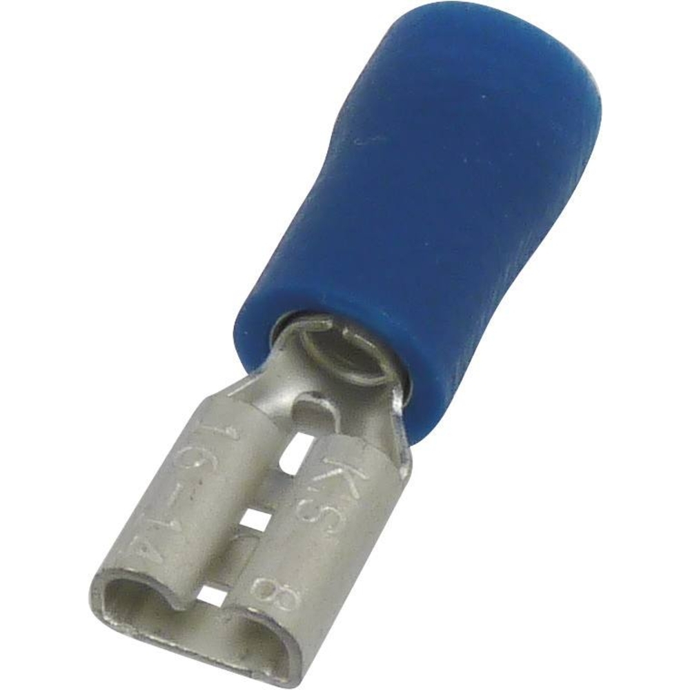 Cosse plate femelle isolée bleue 4,8X0,8mm - de 10 - SODELEC - 16820.10
