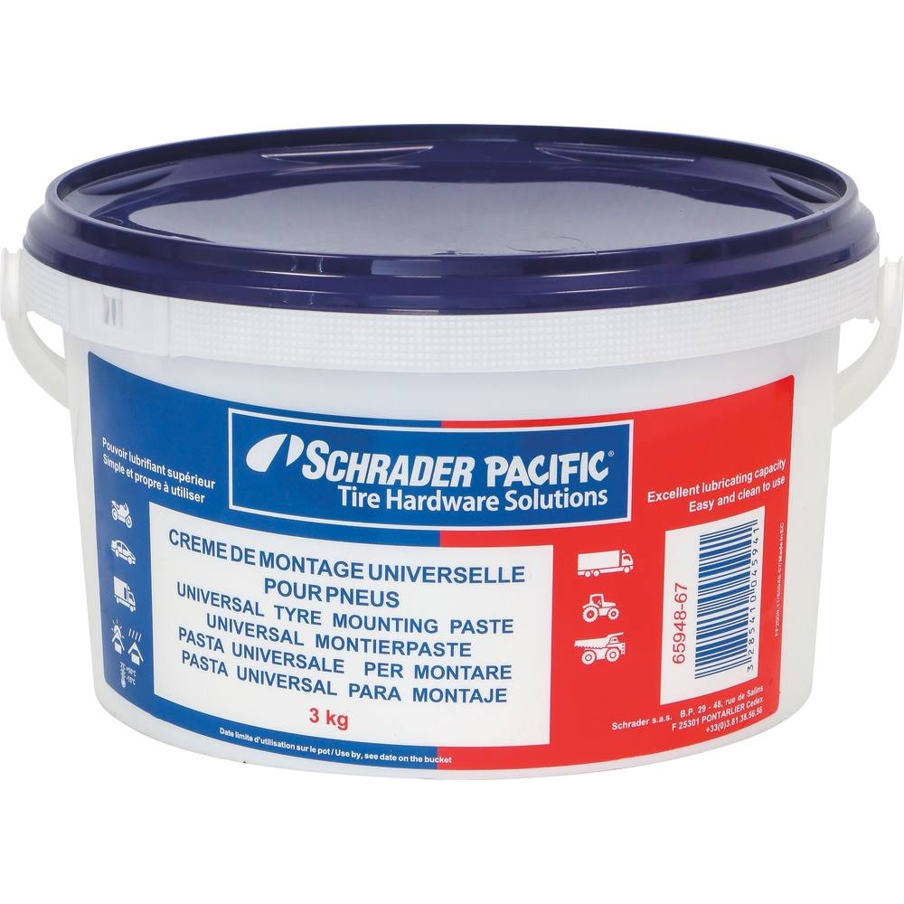 Crème de montage blanche pour pneus - seau de 3kg SCHRADER - 17049