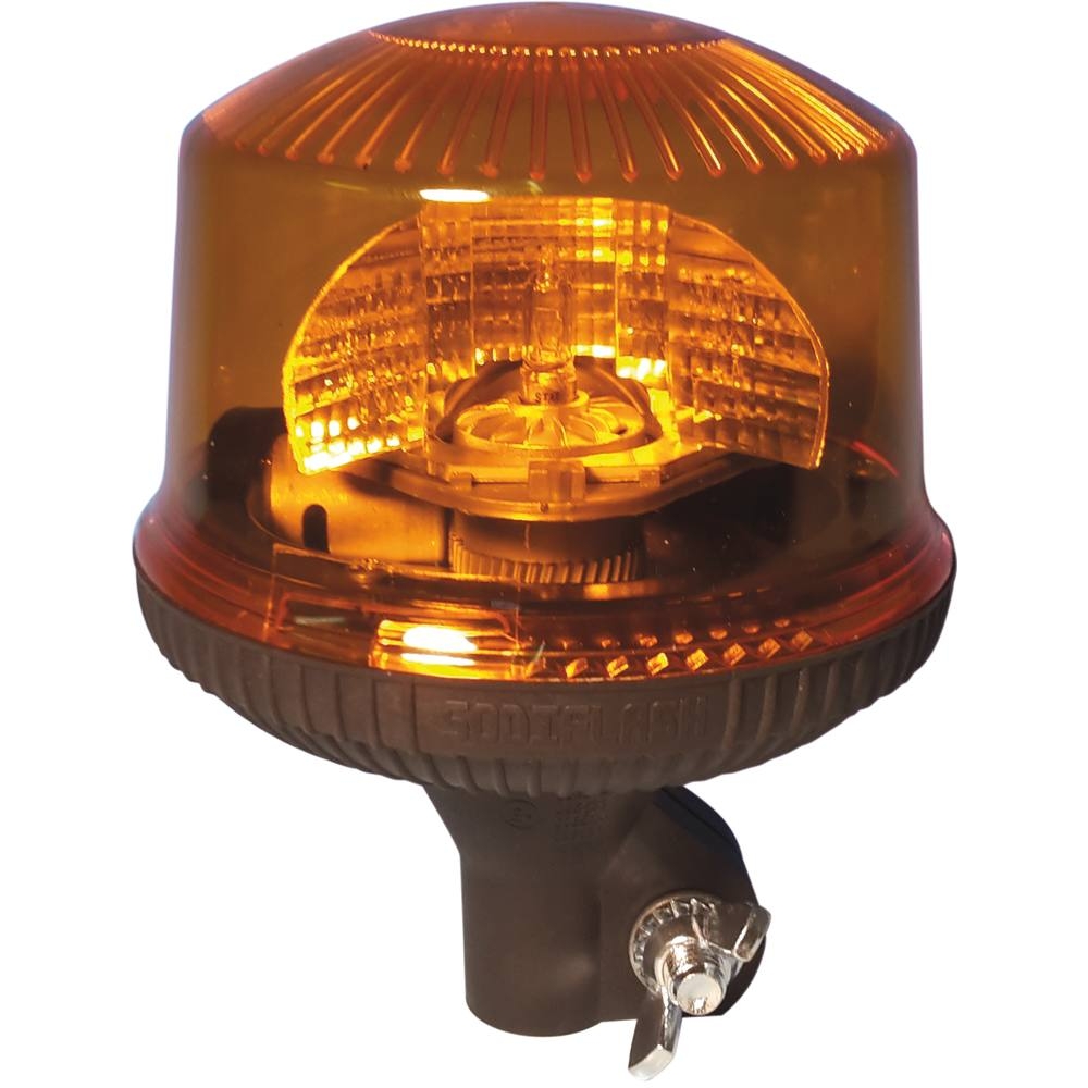 Gyrophare halogène 23W 12/24V sur tige flexible SODIFLASH - 17050