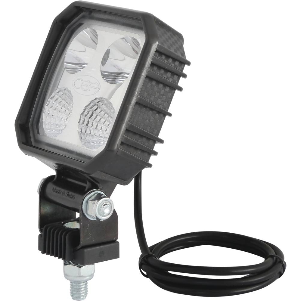 Phare de travail carré LED 10/30V 9W 1000 lumens/boîtier carbone CEA - 17080