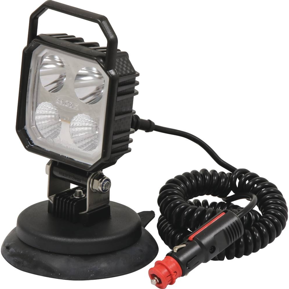 Phare de travail carré LED 10/30V 9W 1000 lumens sur support magnétique CEA - 17138