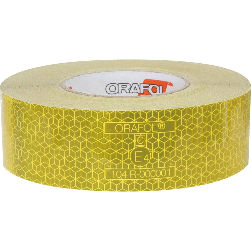 Bande rétroréfléchissante adhésive poids lourds 50mmx50m jaune ORAFOL - 17172