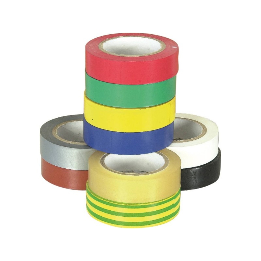 Lot de 10 rubans PVC pour électricien 15mm x 10m - 17200