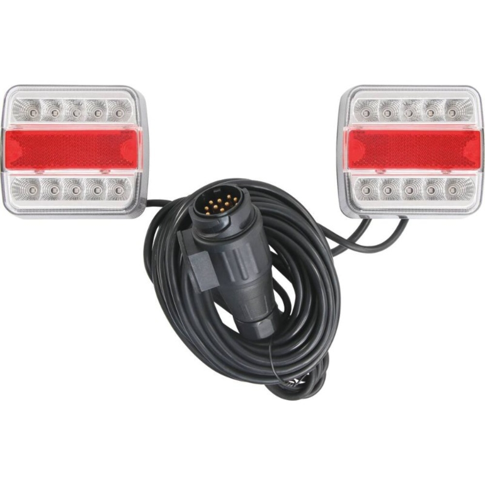 Kit de signalisation arrière led 12v 7,5m magnétique avec fiche 13 plots SODIFLASH - 17240