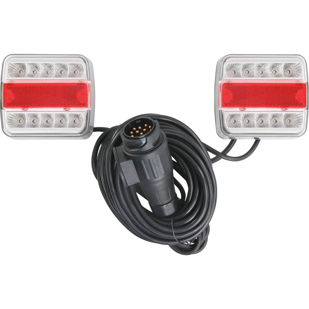 Kit de signalisation arrière LED 12V 7,5m magnétique avec fiche 13 plots - SODIFLASH - 17240
