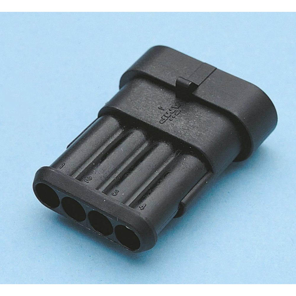Connecteur étanche mâle 4 voies 1,5mm² - lot de 5 pcs - 17303