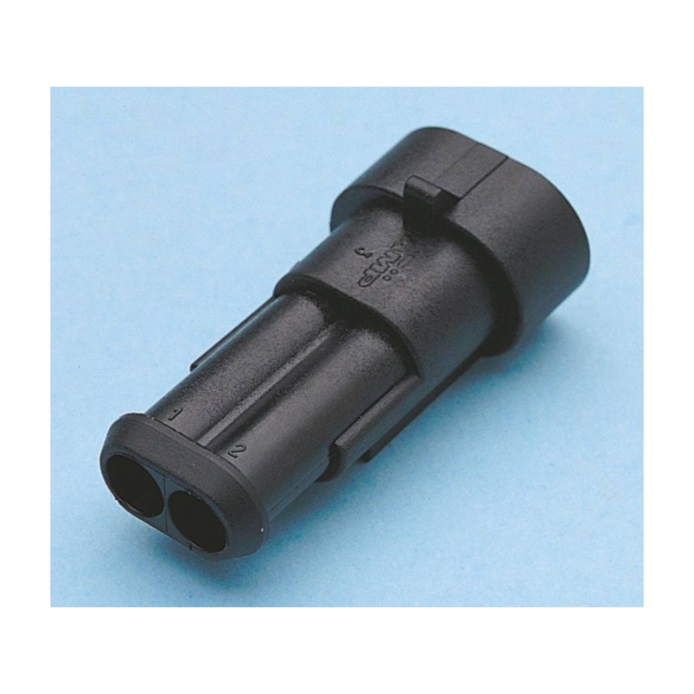 Lot 10 connect etanche 15mm p/ fiche male 2 plots - 17317