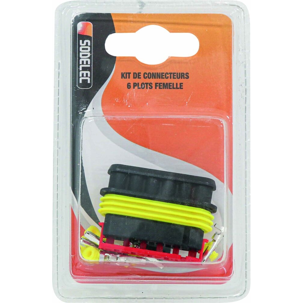 Connecteur étanche femelle complet 6 voies - SODELEC - 17385