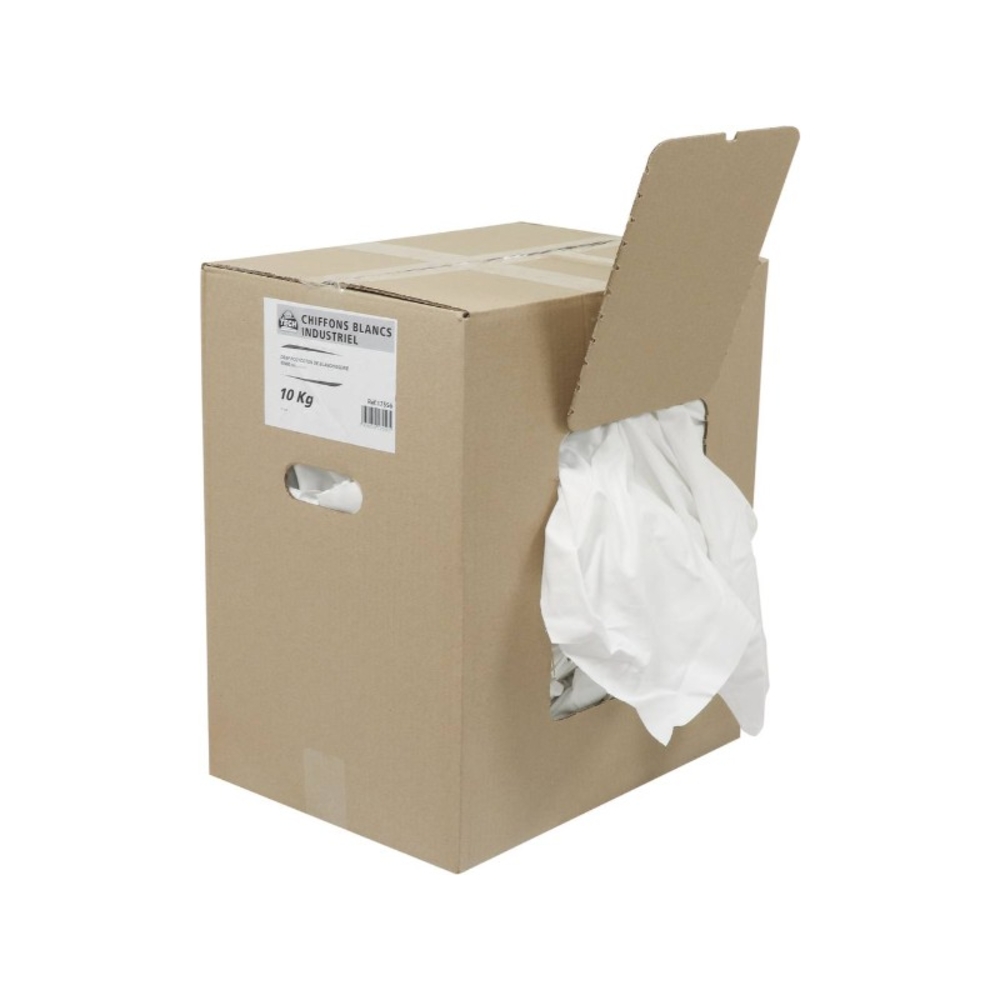 CHIFFON BLANC INDUSTRIEL - CARTON DE 10 KG -17556