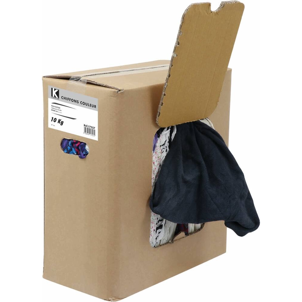 Chiffon couleur industriel - carton distributeur de 10Kg KARZHAN - 17557