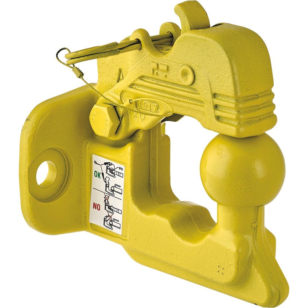 Crochet mixte d'attelage 3,5T 2 trous 17mm entraxe 90mm POMMIER - 17565