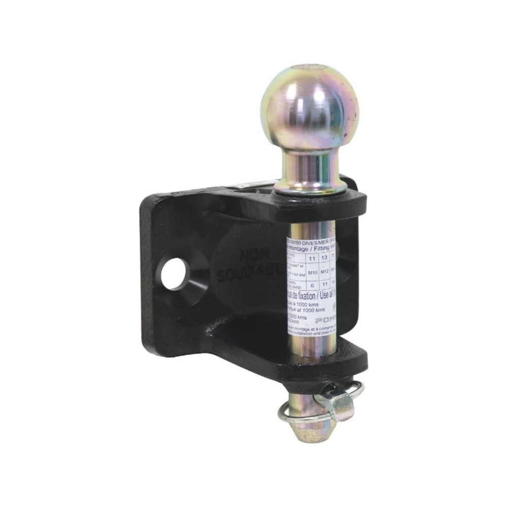 Chape mixte 3t5 2 trous diam 17 entraxe 90 (avec visserie) POMMIER - 17576