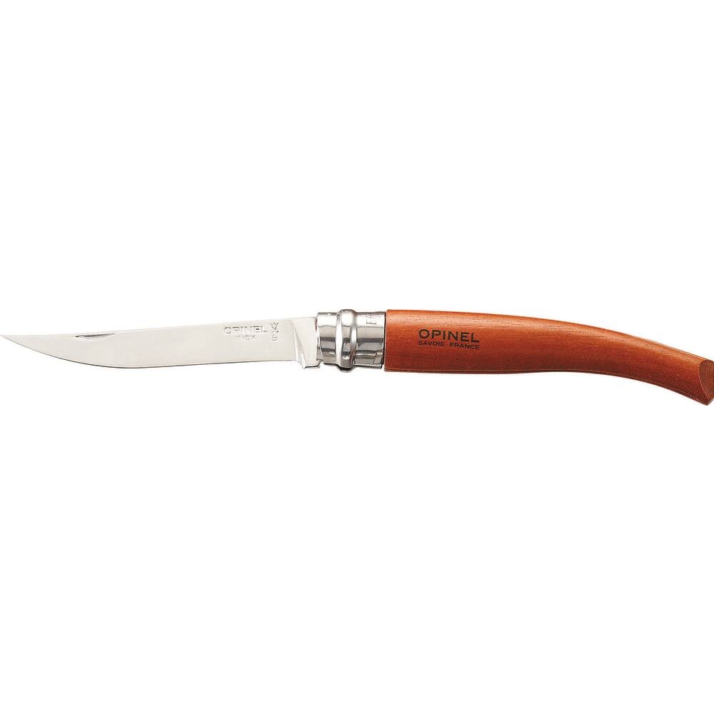Couteau N°8 avec lame éfilée et bague de sécurité manche en padouk OPINEL - 17630