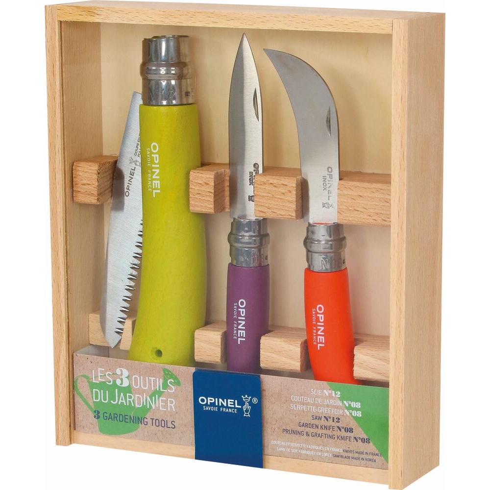 Outils du jardinier - coffret de 3 couteaux OPINEL - 17641