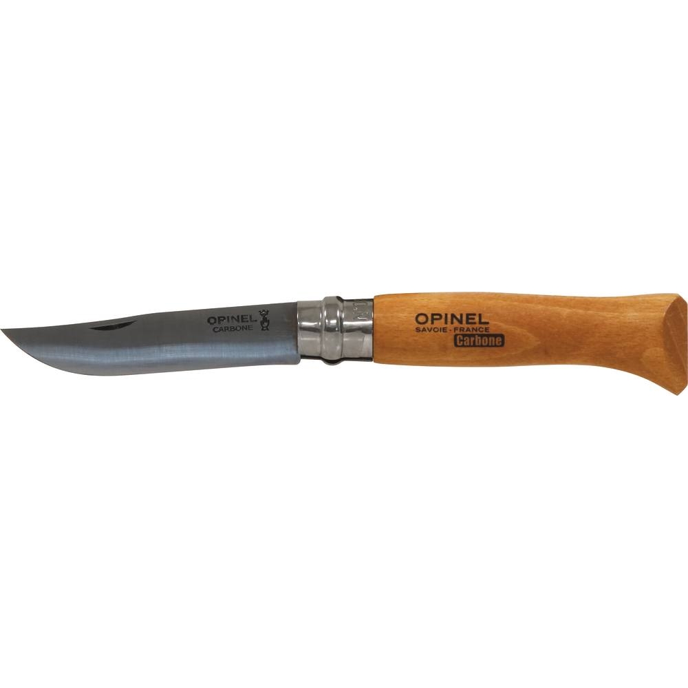Couteau N°8 avec lame en acier carbone et bague de sécurité - OPINEL - 17663