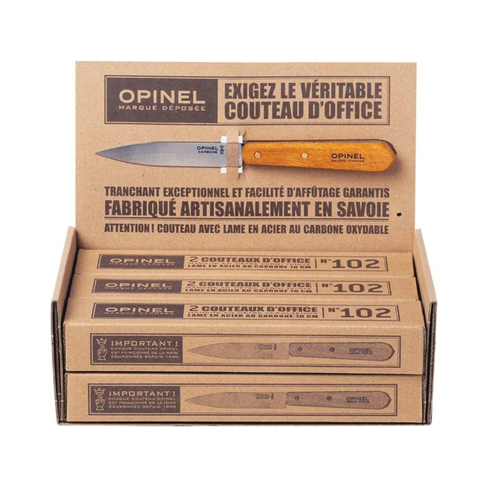 Presentoir 12 couteaux d'office (6 lots de 2)+1 couteau expo OPINEL - 17667