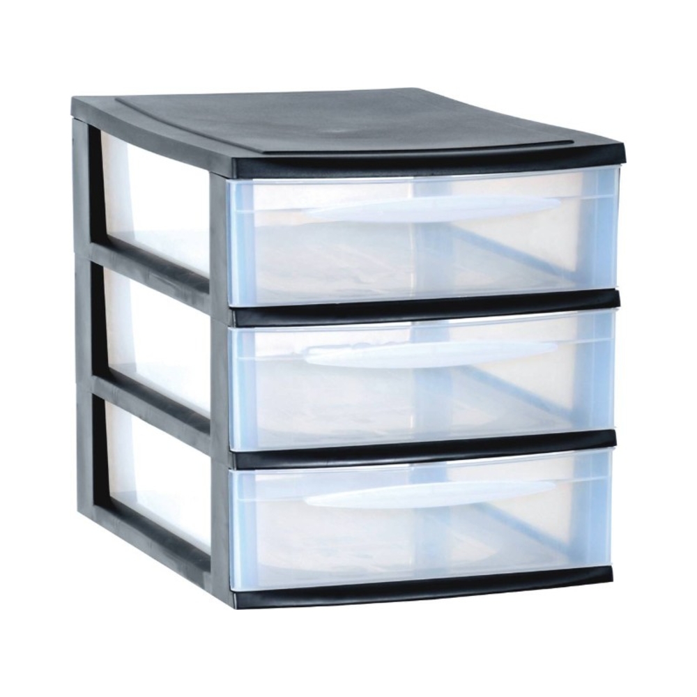 Tour 3 tiroirs pm 255x360x275 noir EDA - 17734