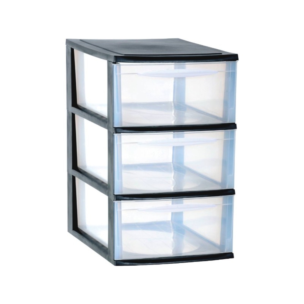 Tour 3 tiroirs gm 255x360x410 noir EDA - 17736