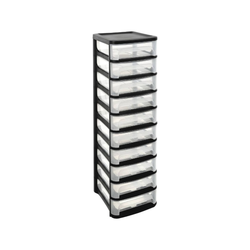 Tour 10 tiroirs 320x370x1021 noir EDA - 17745