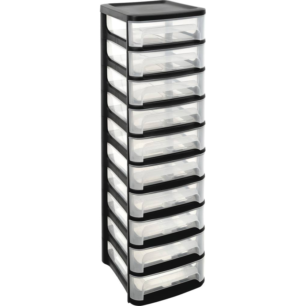 Tour 10 tiroirs de rangement 320x370x1025mm EDA - 17745