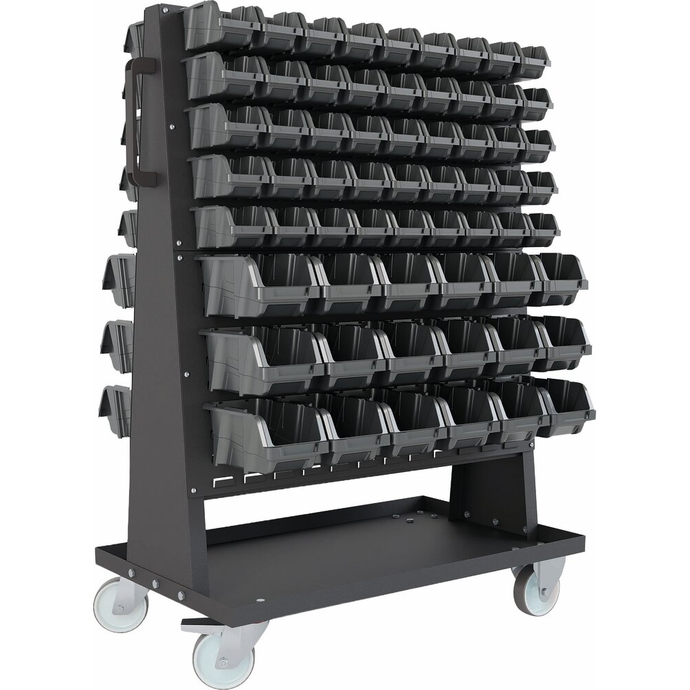 Etagère sur roulettes avec 126 boîtes à bec 1100x700x1430mm - 17754