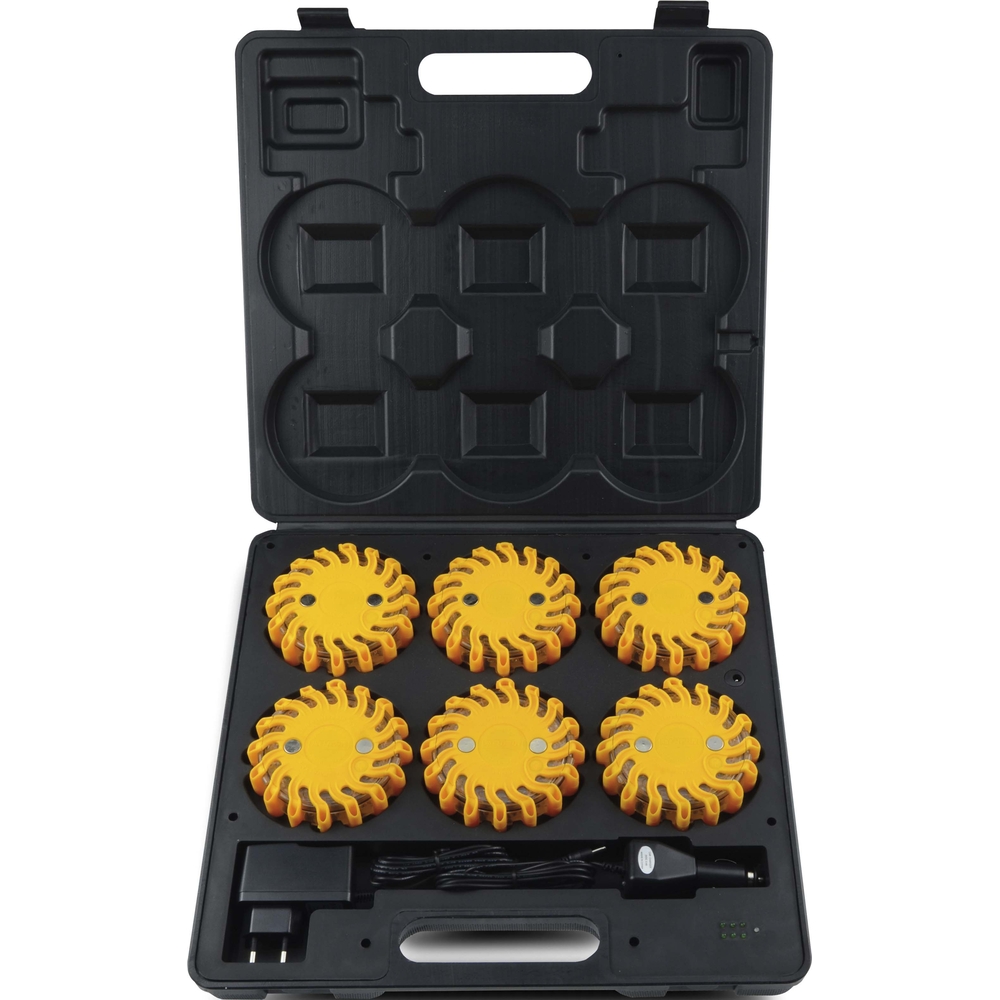 Mallette rechargeable 6 balises 'flash led' - 17929