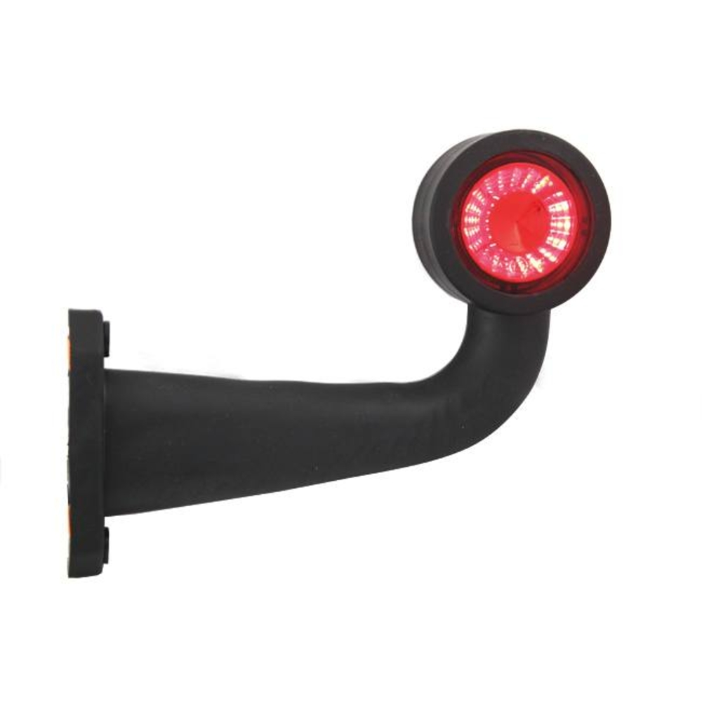 Feu de gabarit LED 12/24V côté droit rouge/blanc déporté coudé 175mm SODIFLASH - 17939