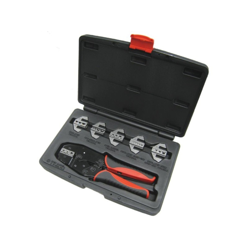 Coffret pince a sertir auto + 6 tetes interchang DRAKKAR TOOLS - 17979