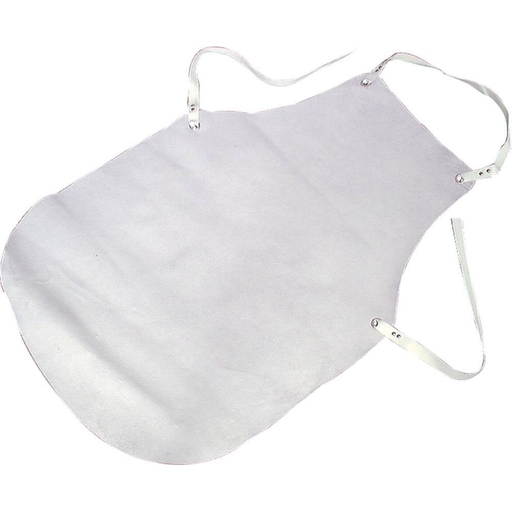 Tablier de soudeur en croûte de cuir blanc 600x900mm - 18140