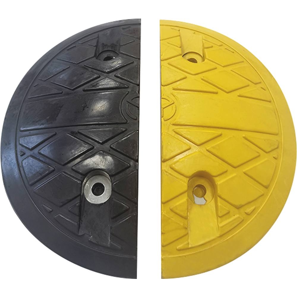 Embout en caoutchouc 350x50mm pour ralentisseur - lot 2 embouts jaune et noir SODIFLASH - 18152