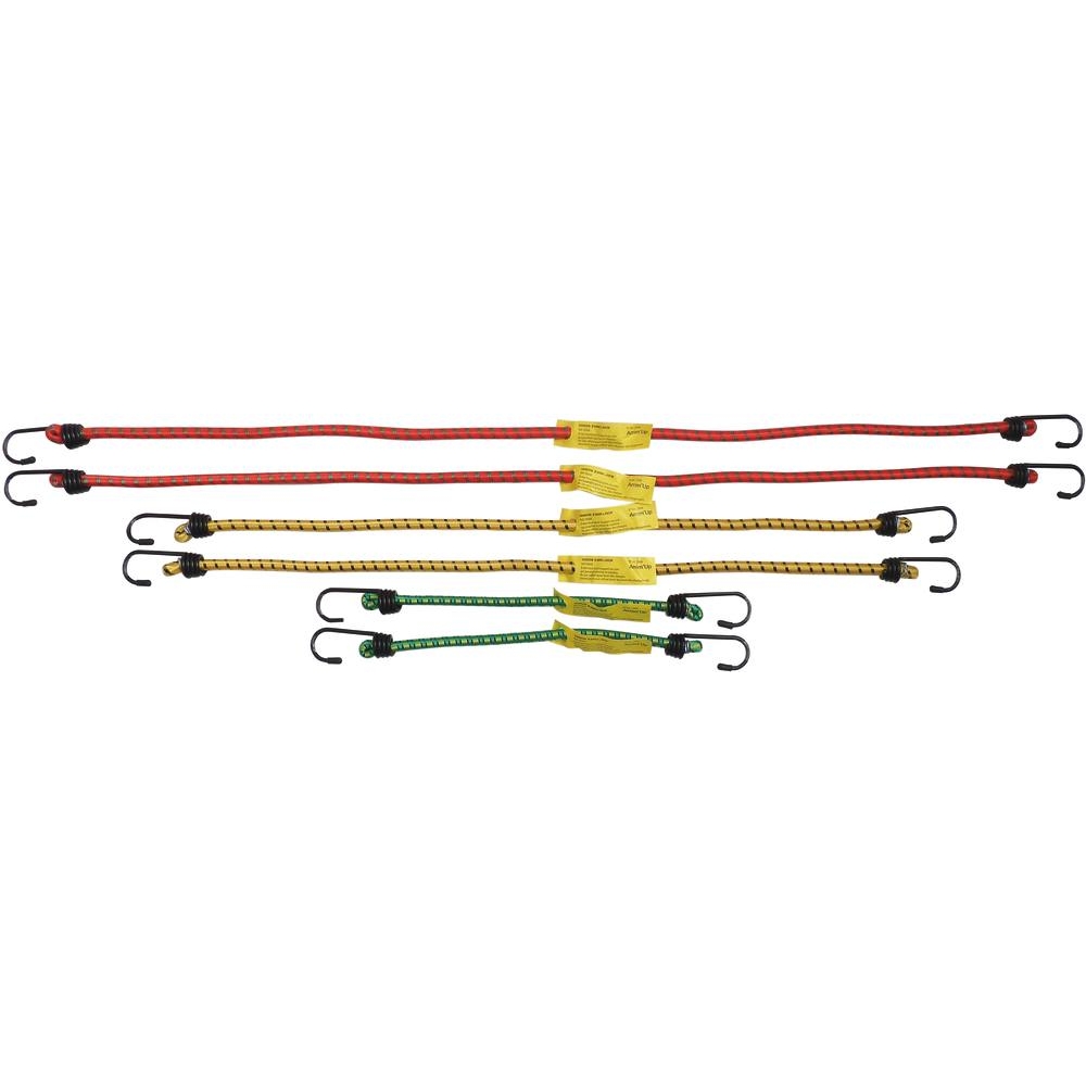 Sandow 8mm 0,3/0,6/0,8m avec crochets - lot de 6 pcs DRAKKAR - 18368