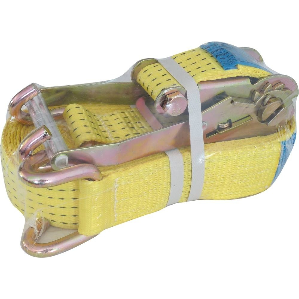 SANGLE D'ARRIMAGE 50MM 10M 5T CLIQUET+CROCHET BORD DE RIVE - ARRIMUP - 18387