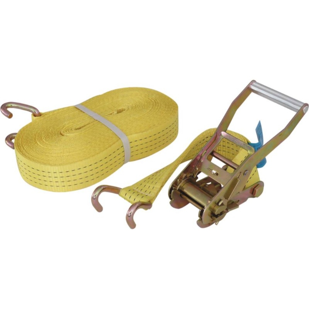 SANGLE D'ARRIMAGE 50MM 9M 5T CLIQUET+CROCHET BORD DE RIVE - ARRIMUP - 18391