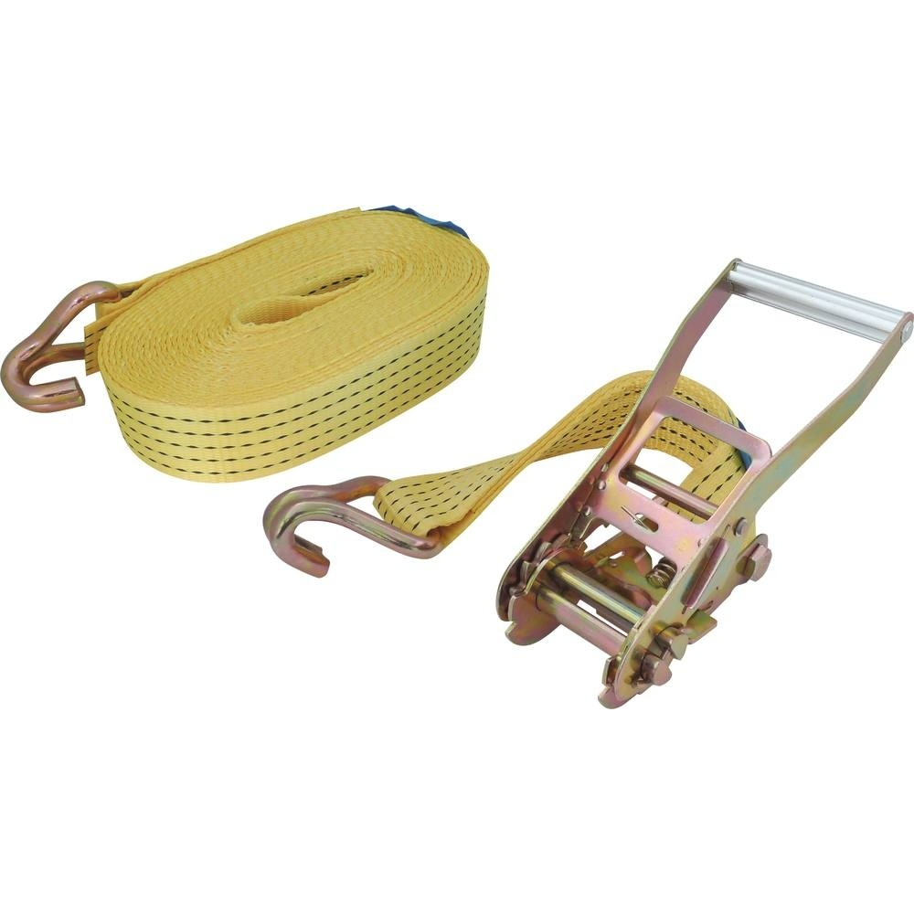 SANGLE D'ARRIMAGE 50MM 12M 4T CLIQUET + CROCHET DOIGTS SOUDES - ARRIMUP - 18393