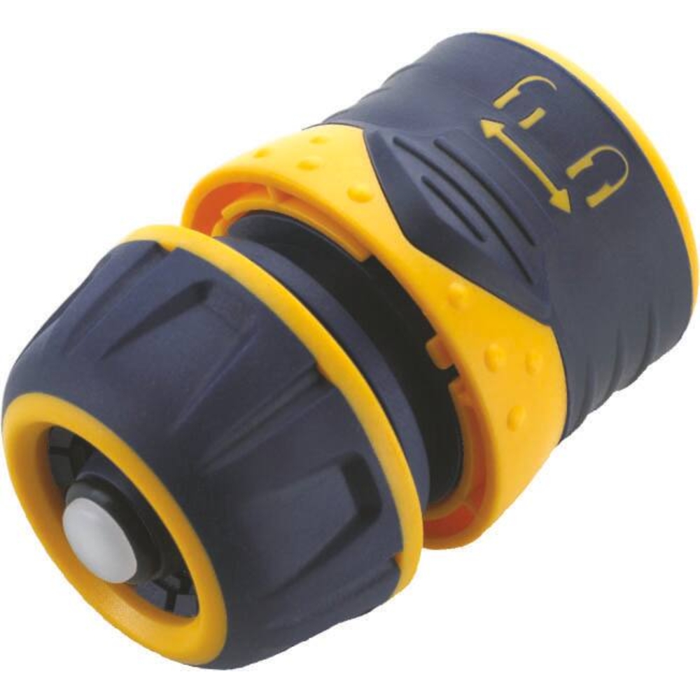 Raccord rapide PVC avec vanne stop pour tuyau de 15mm SODIGREEN - 18454