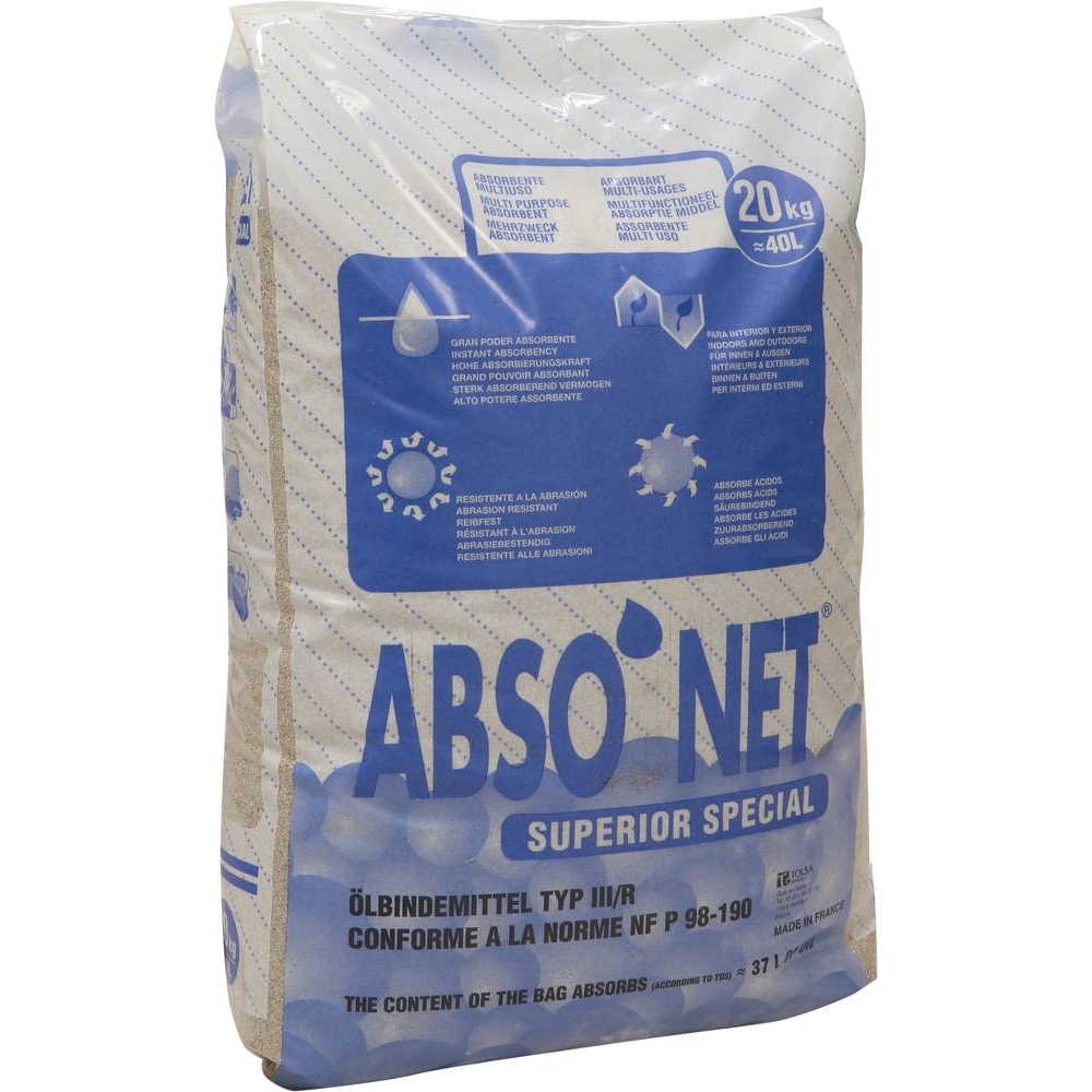 Absorbant minéral Sépiolite calcinée 15/30 - sac de 40L 20kg - 18561