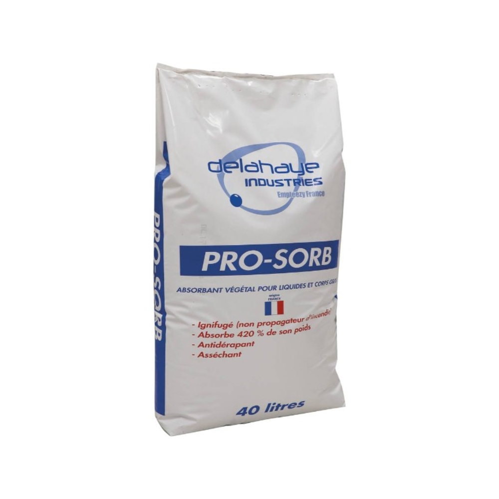 Absorbant vegetal ignifuge industrie 40l - 18570