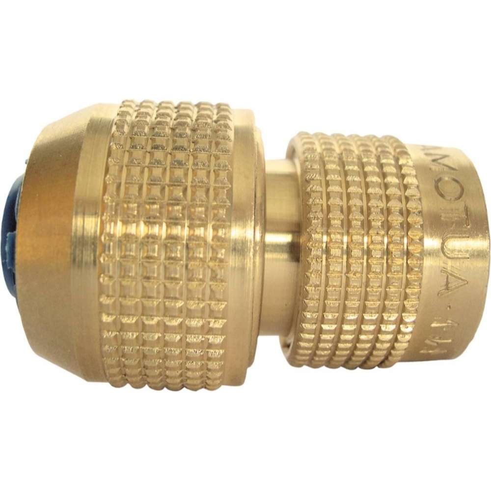 Raccord automatique laiton 6 billes bague bleue p/tuyau diam 15 BOUTTE - 18798