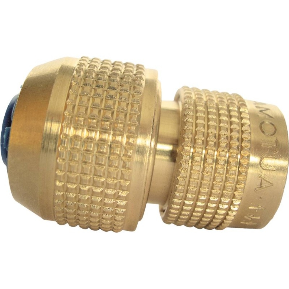 Raccord automatique laiton 6 billes bague bleue pour tuyau diam 19 BOUTTE - 18799