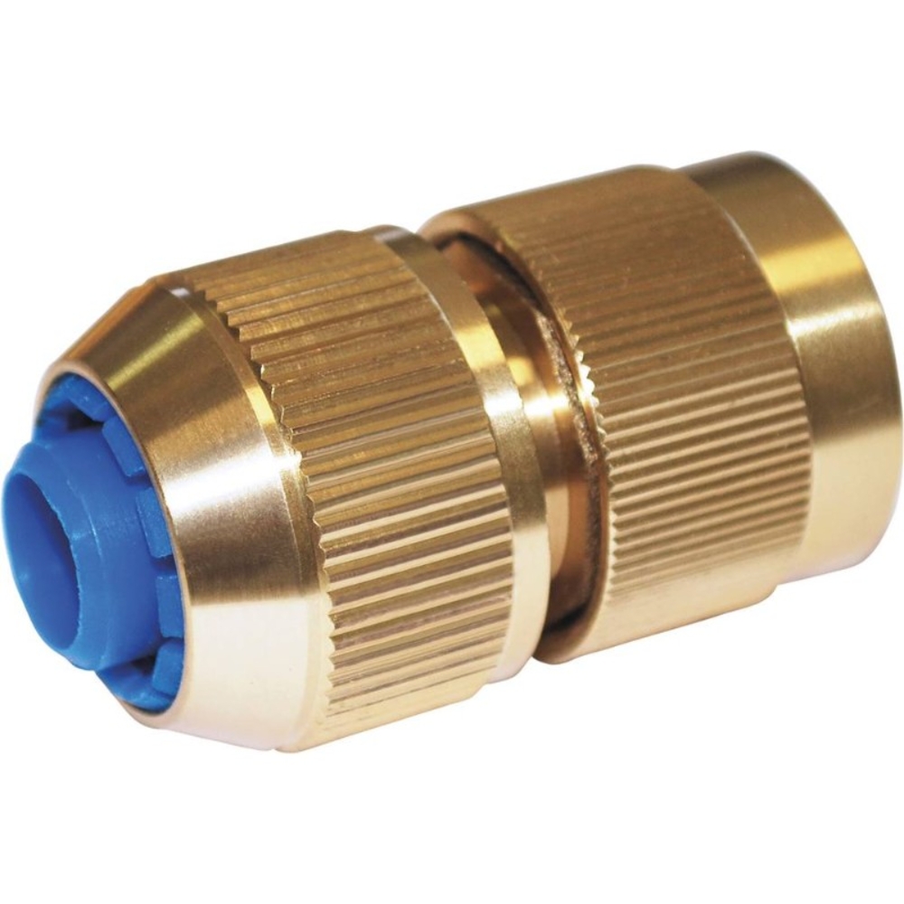 Raccord automatique laiton 3 billes bague bleue pour tuyau diam 15 BOUTTE - 18800