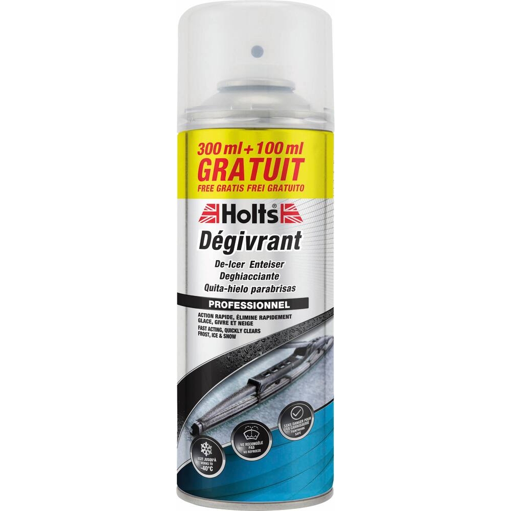 Dégivrant surface vitrée -25°C - aérosol de 400ml (dont 33% gratuit) HOLTS - 18950